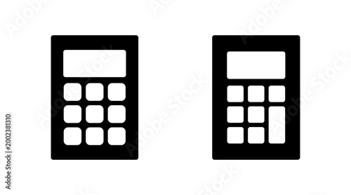 Calculator icon set vector. Accounting calculator sign and symbol.