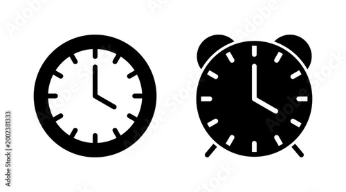 Clock icon set vector. Time sign and symbol. watch icon