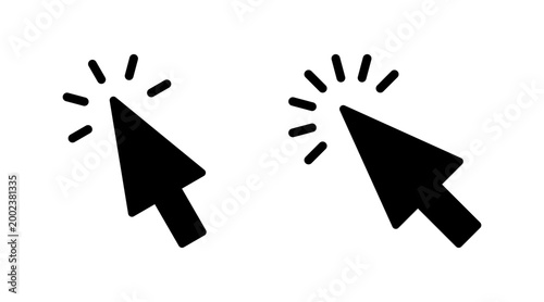 Click icon set vector. pointer arrow sign and symbol. cursor icon