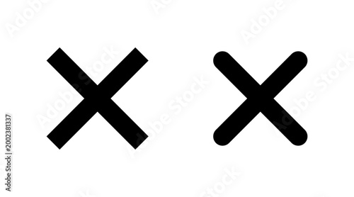 Close icon set vector. Delete sign and symbol. cross sign