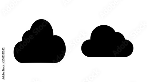 Cloud icon set vector. cloud sign and symbol