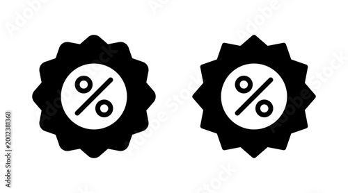 Discount icon set vector. Discount tag sign and symbol
