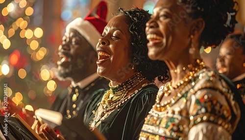Festive Christmas singing