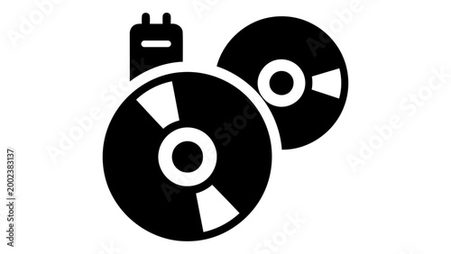 Disc repair scratch kit icon, vector illustration of optical media maintenance tool isolated on white background