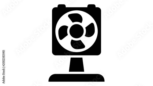 Console cooling fan stand icon gaming equipment accessory for cooling video game consoles vector illustration of a cooli