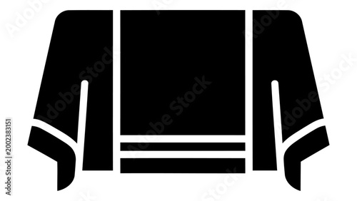 Handloom linen tablecloth icon simple illustration of handloom linen tablecloth vector icon for web design isolated on w