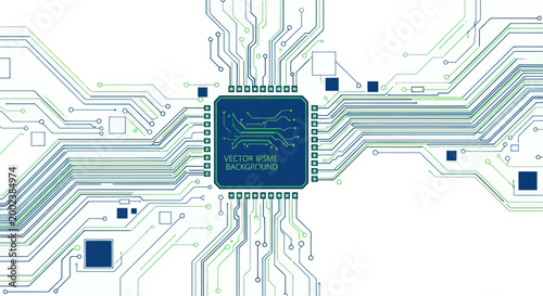 Abstract Circuit Board and Microchip Technology Background