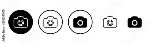 Camera icon logo design. photo camera sign and symbol. photography icon.