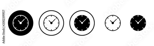 Clock icon logo design. Time sign and symbol. watch icon