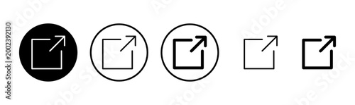 External link icon logo design. link sign and symbol. hyperlink symbol