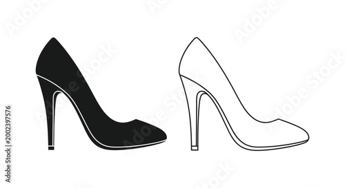 Women heel shoe set fashion footwear