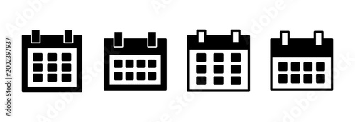 Calendar icon symbol for apps and websites. Calender sign and symbol. Schedule icon symbol