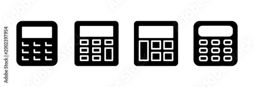 Calculator icon symbol for apps and websites. Accounting calculator sign and symbol.