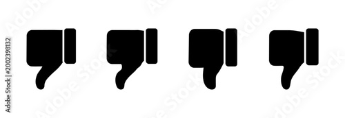 Dislike icon vector. dislike sign and symbol. Hand with thumb down