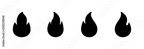 Fire icon symbol for apps and websites. fire sign and symbol
