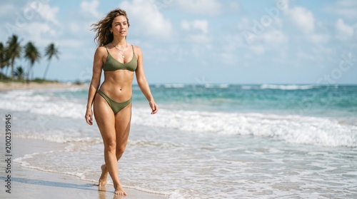 A young woman on the beach