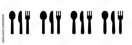 spoon and fork icon symbol for apps and websites. spoon, fork and knife icon vector. restaurant sign and symbol