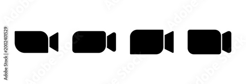 Video icon symbol for apps and websites. video camera sign and symbol. movie sign. cinema