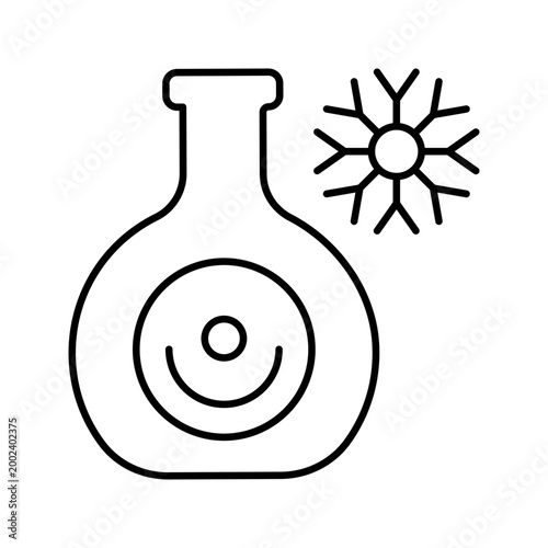 Egg freezing icon. Healthcare and fertility line symbol. Black and white.