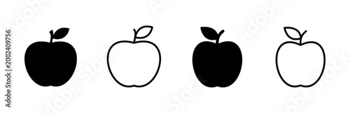 Apple icon set. Apple vector icon. apple symbols for your web design.