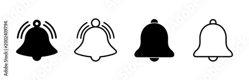 Bell Icon set. Notification icon for your web site design