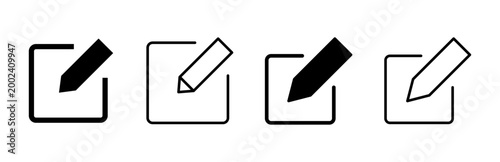 Edit icon set. edit document icon. edit text icon. pencil. sign up