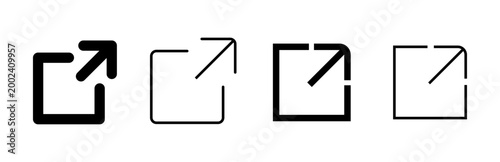 External link icon set. link icon vector. hyperlink symbol