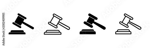 Foto Gavel icon set