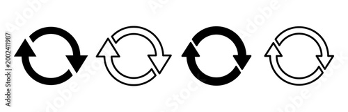 Free Download Refresh icon set. Reload icon vector. Update icon. - GFXLoad