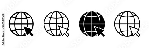 Web icon set. go to web icon. web click icon