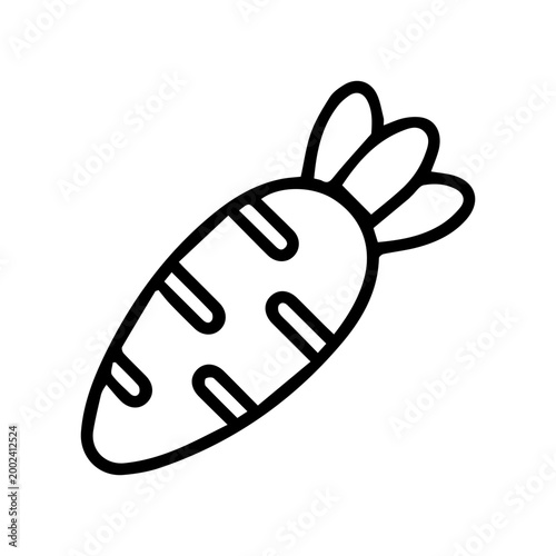 Carrot Vegetable Line Icon