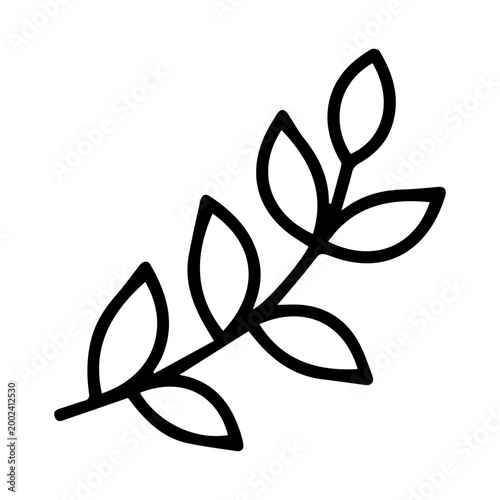 Leafy branch outline