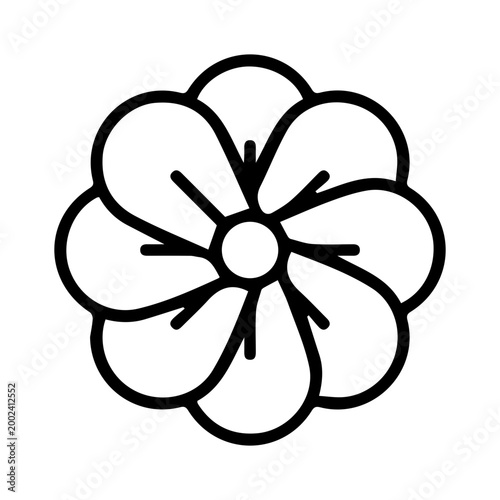 Flower icon outline