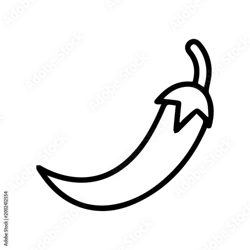 Chili Pepper Outline Icon