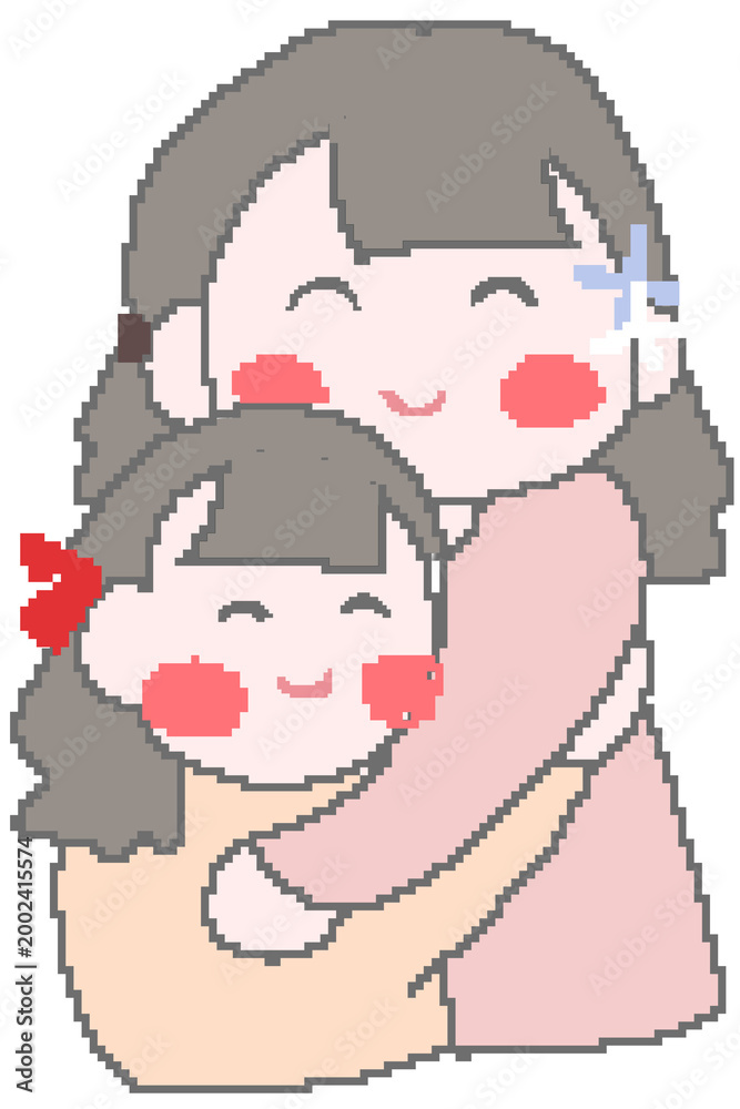 Fototapeta premium illustration of a girl Mother's Day,