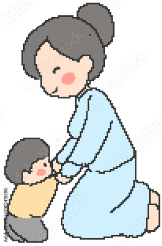grandmother and granddaughter