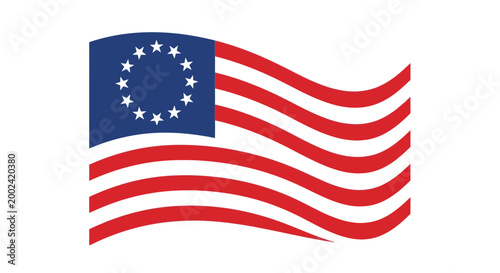 Fotografija Betsy Ross American Flag Illustration.