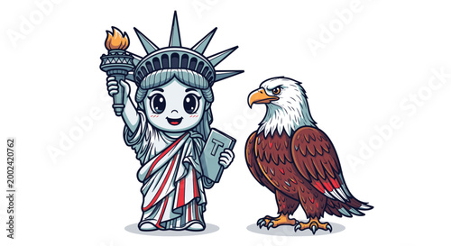 Photos Statue of Liberty and American Eagle 1.