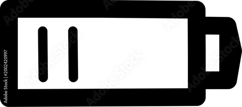 電池切れ間近の、バッテリーアイコン