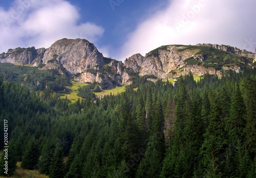 Summer view of the mountain landscape in the Tatra Mountains, Poland.