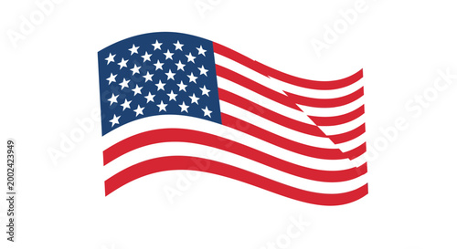 American flag waving in the wind 8.