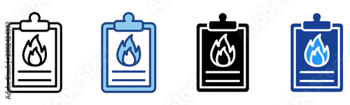 Report Icon Multiple Style Vector Collection 