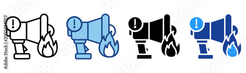 Megaphone Icon Multiple Style Vector Collection 