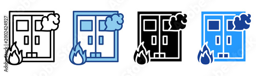 Door Icon Multiple Style Vector Collection 