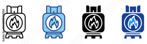Gas Icon Multiple Style Vector Collection 