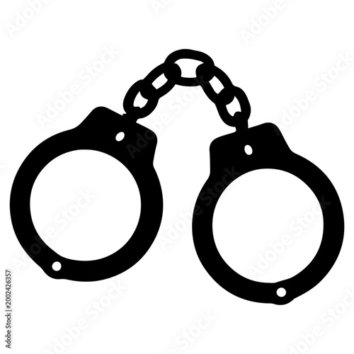 Handcuffs silhouette police law enforcement justice