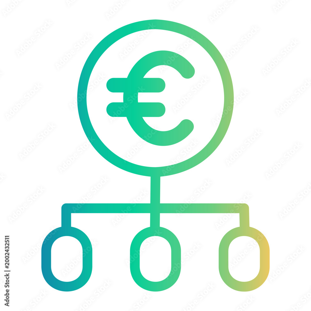 Obraz premium expenses Line Gradient Icon