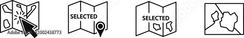 Four stages of paper folding and cutting a visual sequence
