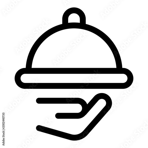 Dine in order icon. Vector line icon