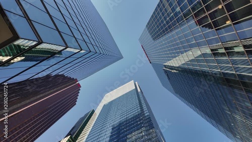 Business skyscrapers in Toronto downtown financial district
